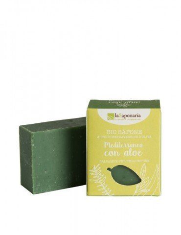 laSaponaria Tuhé olivové mýdlo BIO - Středomořské bylinky s aloe (100 g) 100 g