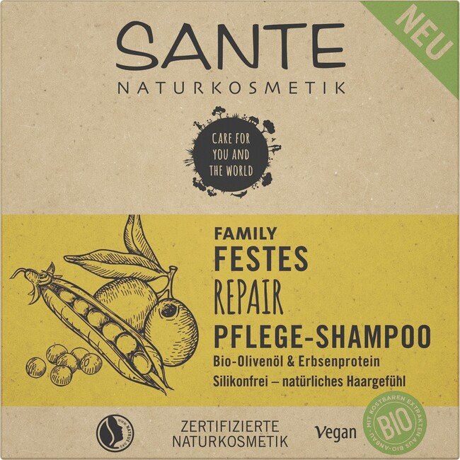 Sante REPAIR tuhý šampon BIO oliva s proteiny 60g