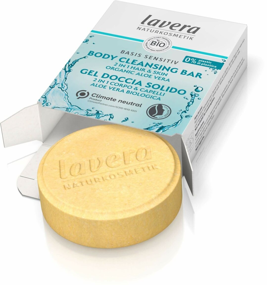 Lavera Tuhé mýdlo 2v1 na tělo i vlasy Basis Sensitiv (Body Cleansing Bar) 50 g