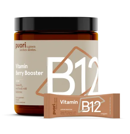 Puori B12 - Berry Booster s vitaminem B12 - 10 týdenní balení 42g