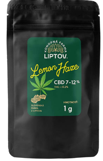 Konopná farma Liptov Liptovský dárkový předmět Lemon Haze 1g 1g