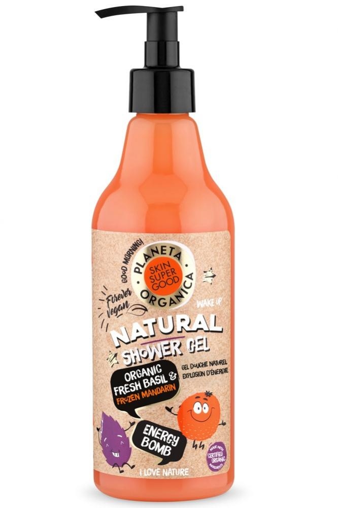 Skin Super Good Přírodní sprchový gel Energetická bomba - bazalka a mandarinka 500 ml