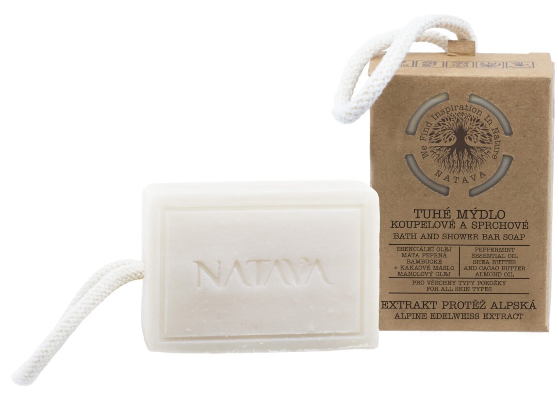 NATAVA Kupelové a sprchové tuhé mýdlo – Extrakt Protěž alpinský 100g