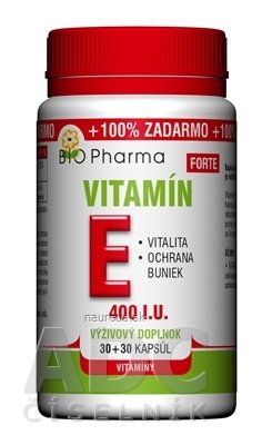 BIO-Pharma s.r.o. BIO Pharma Vitamin E FORTE 400 IU cps 30 + 30 (100% ZDARMA) (60 ks) 33 g
