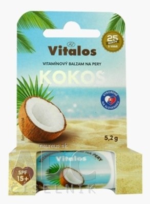 Vitalos s.r.o. VITALOS Balzám na rty kokos SPF15 vitamínový 1x1 ks