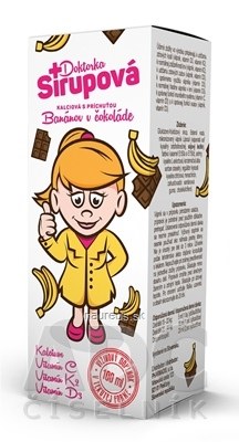 NATURES s.r.o. Doktorka sirupu kalciový sirup s příchutí Banán v čokoládě 1x100 ml 100 ml