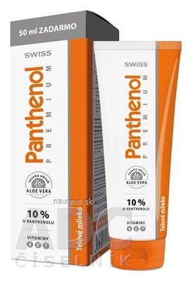 Simply You Pharmaceuticals a.s. SWISS Panthenol PREMIUM 10% tělové mléko 200 + 50 ml zdarma (250 ml) 250 ml