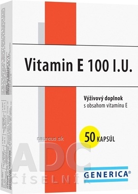 GENERICA spol. s r.o. GENERICA Vitamin E 100 IU cps 1x50 ks 50 ks