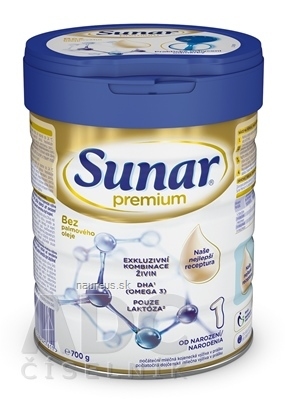 Semper AB Sunar Premium 1 počáteční mléčná výživa (od narození) 1x700 g