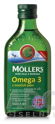 Orkla Health AS MOLLER'S Omega 3 RYBÍ OLEJ Natur z jater tresek 1x250 ml 250 ml