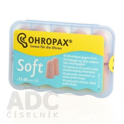 Ohropax OHROPAX SOFT Ušní vložky v plastovém obalu 1x10 ks 10 ks