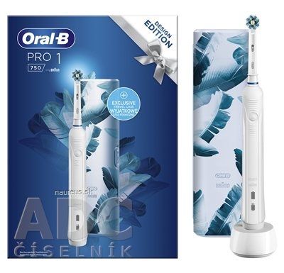 PROCTER & GAMBLE Oral-B PRO 1 750 WHITE DESIGN EDITION elektrický zubní kartáček + cestovní pouzdro
