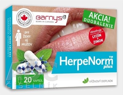 BioPol GN s.r.o. div. Pharma United Ltd. (CAN) Barnys HerpeNorm plus cps 1x20 ks 20 ks