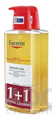 BEIERSDORF AG Eucerin pH5 Sprchový olej pro citlivou pokožku 2x400 ml (1+1 zdarma)