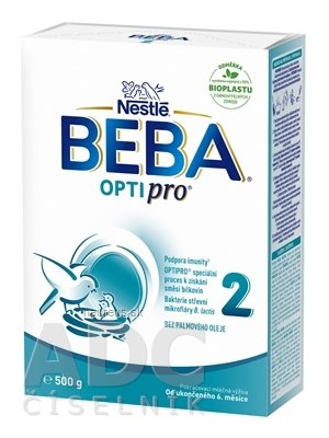 Nestlé France BEBA OPTIPRO 2 následná kojenecká výživa (od ukonč. 6. měsíce)(inov.2022) 1x500 g