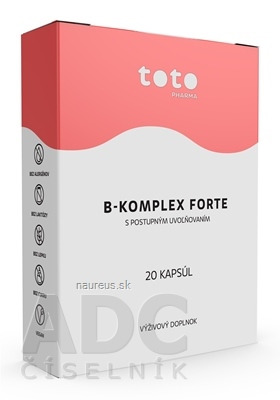 TOTO Pharma s.r.o. TOTO B-KOMPLEX FORTE cps s postupným uvolňováním 1x20 ks