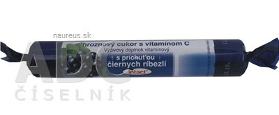 Sanotact GmbH INTACT rolka HROZNOVÝ CUKR S VIT. C pastilky s příchutí černého rybízu 1x40 g 40g