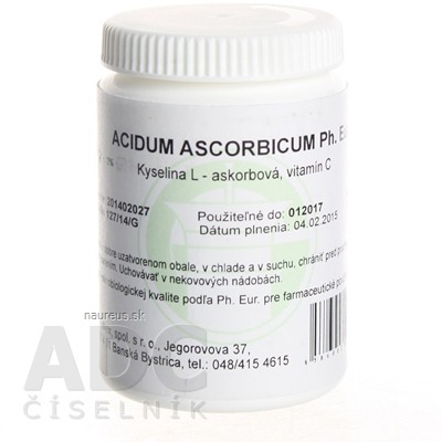 GALVEX spol. s.r.o. Acidum ascorbicum Ph.Eur. - GALVEX plv 1x100 g 100g