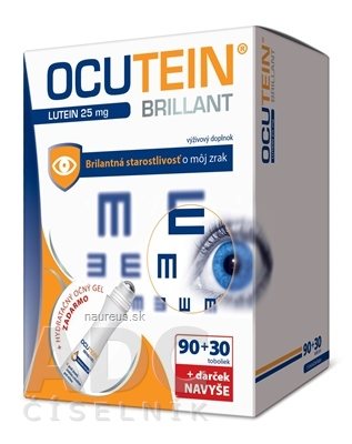 Simply You Pharmaceuticals a.s. OCUTEIN BRILLANT Lutein 25 mg - DA VINCI cps 90 + 30 navíc (120 ks) + Dárek