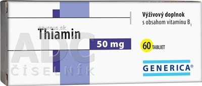 GENERICA spol. s r.o. GENERICA Thiamin 50 mg tbl 1x60 ks 60 ks