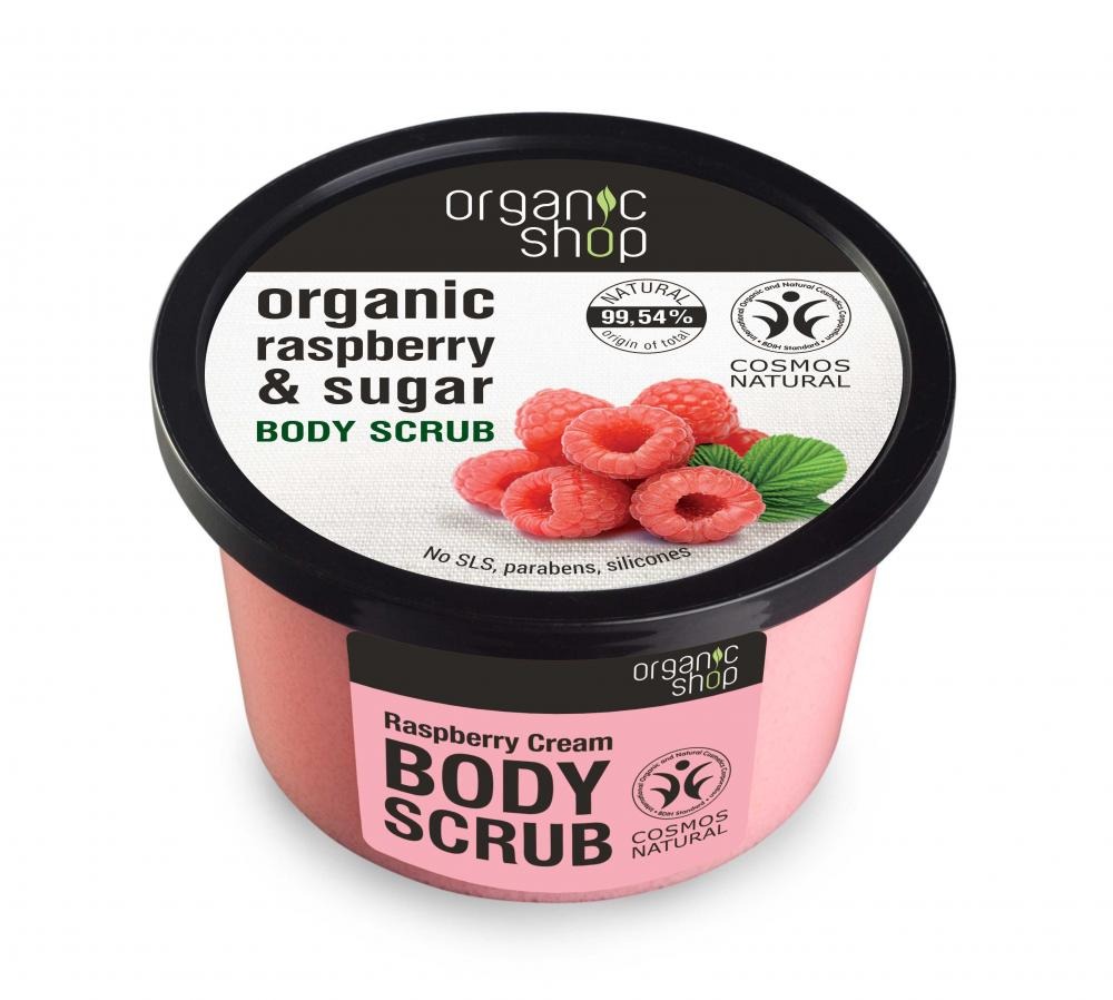 Organic Shop Organic Shop - Malinový krém - Tělový peeling 250 ml 250 ml