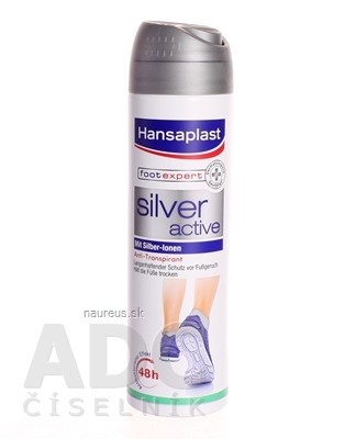 BEIERSDORF AG Hansaplast sprej na nohy SILVER active Antiperspirant (48 h) 1x150 ml 150ml