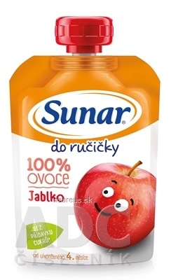HERO CZECH s.r.o. Sunar Do ručičky JABLKO 100% ovoce (od ukonč. 4. měsíce) 1x100 g 100 g