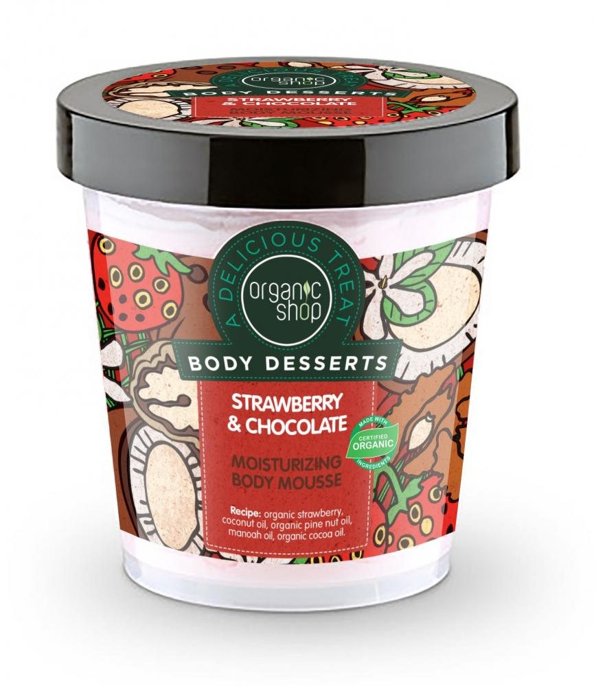Organic Shop Organic Shop - Jahoda & Čokoláda - Hydratační tělová pěna 450 ml 450 ml