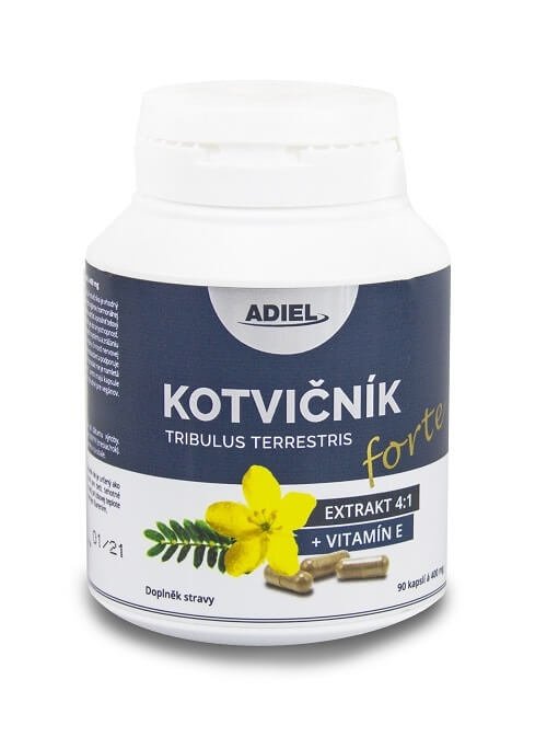 Adiel Kotvičník zemní FORTE s vitamínem E 90 pilulek