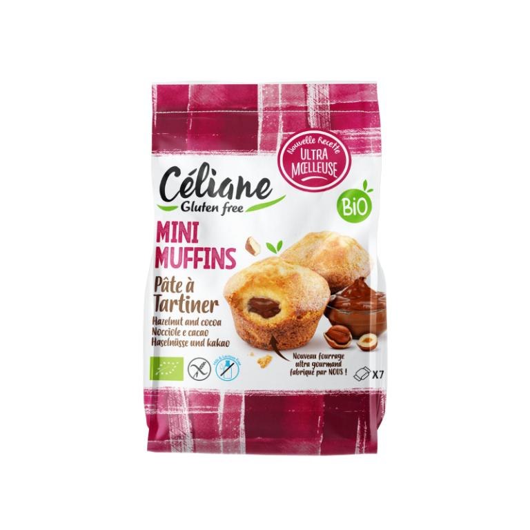 Celiane glutenfree Celiane bezlepkové mini mafiny s čokoládovou náplní a lískovými ořechy 200 g