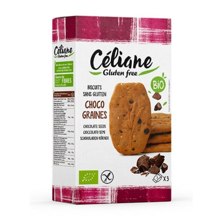 Celiane glutenfree Celiane bezlepkové snídaňové sušenky čokoládové se semínky 150 g