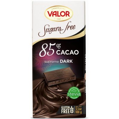Transtrade Čokoláda Valor 85% bez cukru 100g 100g