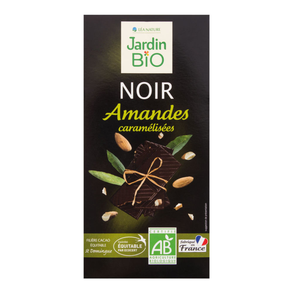 Jardin Bio Akce spotřeba: 04/2024 Čokoláda s mandlemi 100 g BIO 100 g